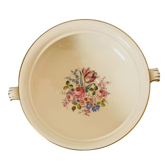 Simpsons England Ambassador Ware Imperial Rose Covered Serving Bowl-Hard To Find - Picture 4 of 6